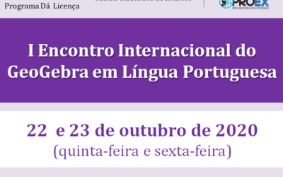 Inscrições abertas para o I Encontro Internacional do GeoGebra em Língua Portuguesa!