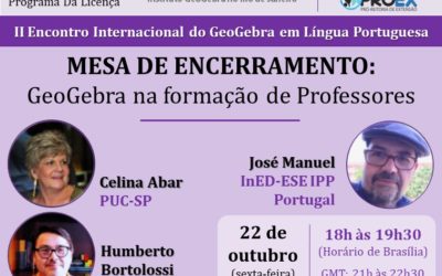 II Encontro Internacional do GeoGebra em Língua Portuguesa – mesa de encerramento