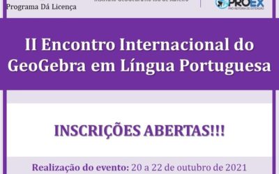 II Encontro Internacional do GeoGebra em Língua Portuguesa – programação completa