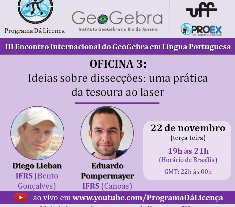 III Encontro Internacional do GeoGebra em Língua Portuguesa: Oficina 3 confirmada!